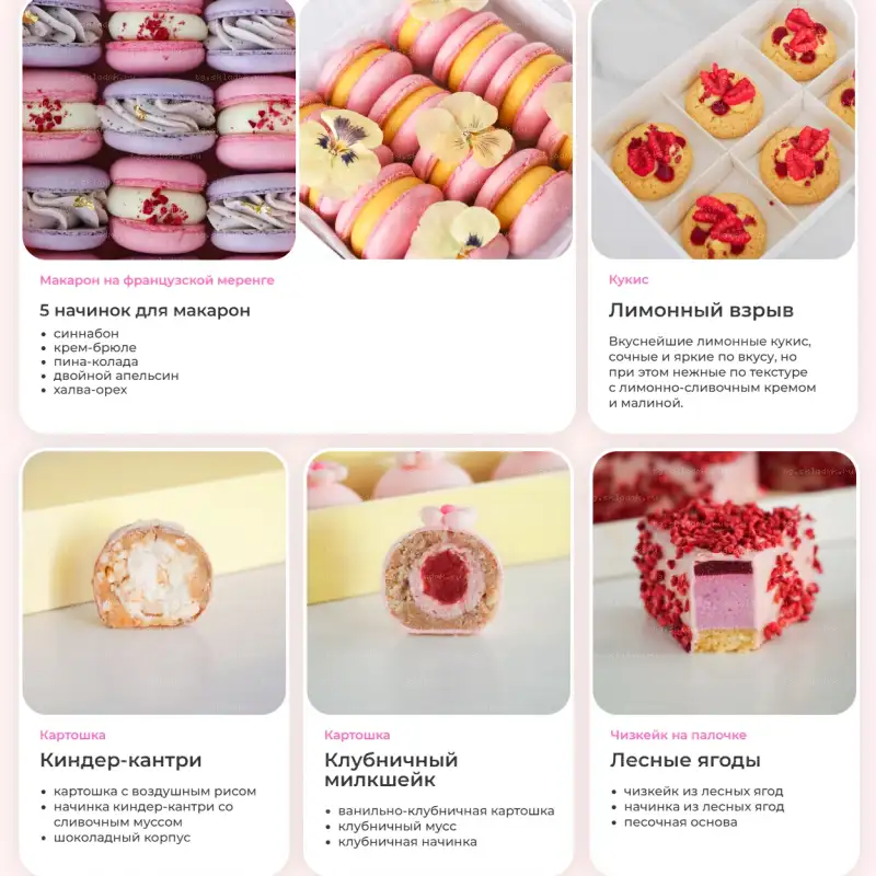 Мини десерты под заморозку. Тариф на заказ (Алина Вельвет) — превью 3